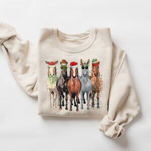 Horse Christmas Sweatshirt Western Christmas Horse Sweatshirt 17